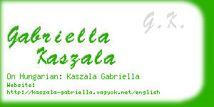 gabriella kaszala business card